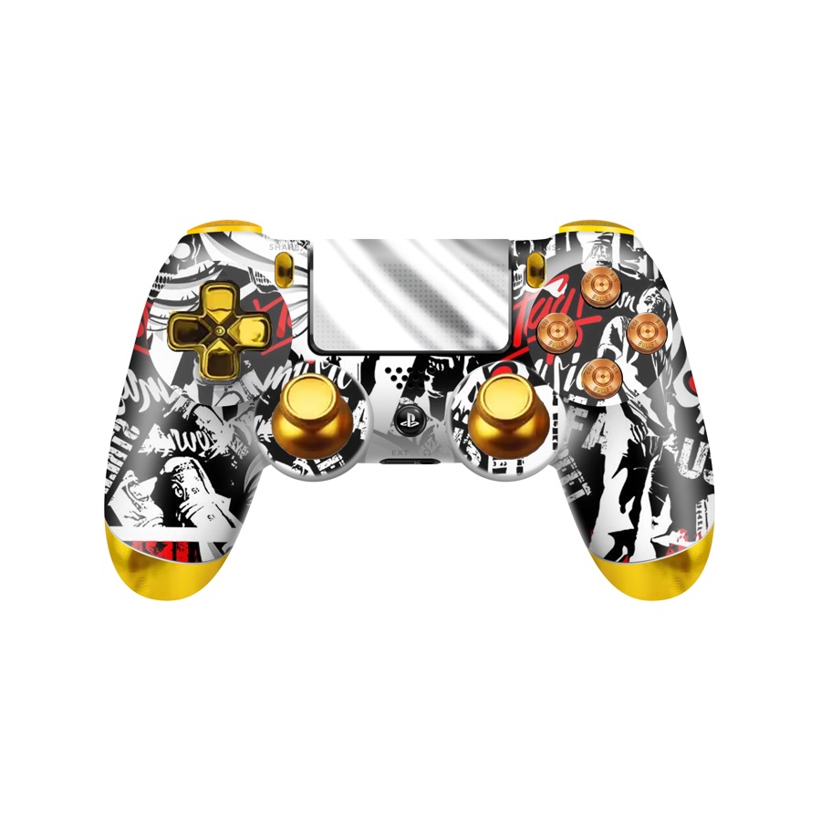 Mando PS4 Grafiti & Cromado